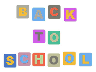 Image showing Back to School colorful text, isolated