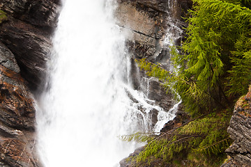 Image showing Alpine waterfalls