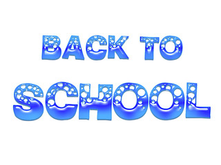 Image showing Back to School colorful text, isolated