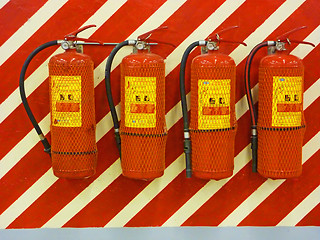 Image showing Fire extinguishers