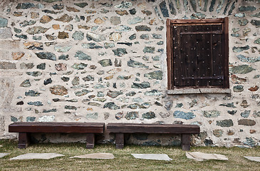 Image showing Mountain refuge - Italy - Dolomiti mountains