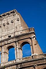 Image showing Colosseum with blue sky