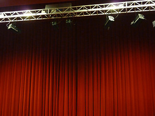 Image showing Red curtain