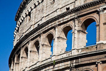 Image showing Colosseum with blue sky