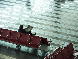 Image showing Airport waiting