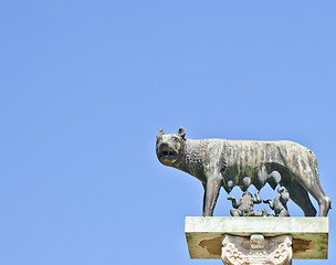 Image showing Wolf with Romulus and Remus