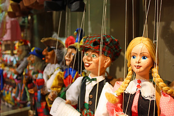 Image showing Traditional puppets - the young lady