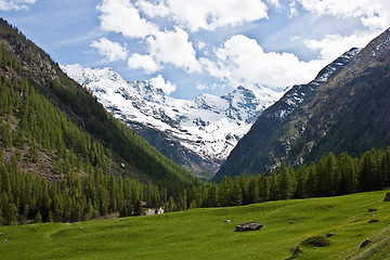 Image showing Alpine panorama