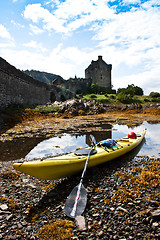 Image showing Kayak and castle