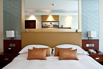 Image showing Hotel bed