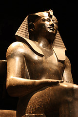 Image showing Egyptian statue - pharaoh entire