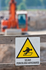 Image showing Work in progress: danger