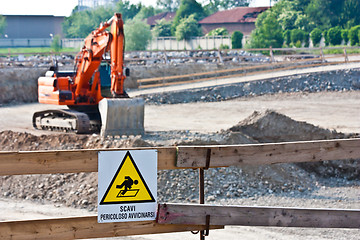 Image showing Work in progress: danger