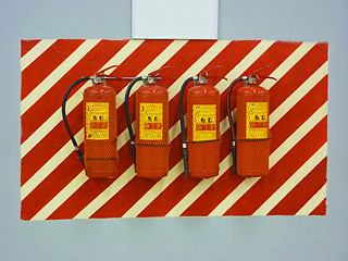 Image showing Fire extinguishers