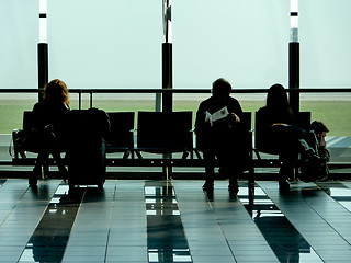 Image showing Airport waiting