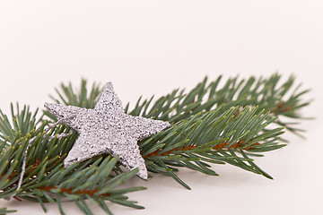 Image showing Christmas tree with star