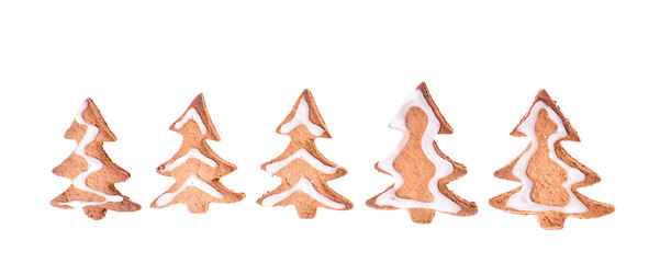 Image showing ginger xmas trees