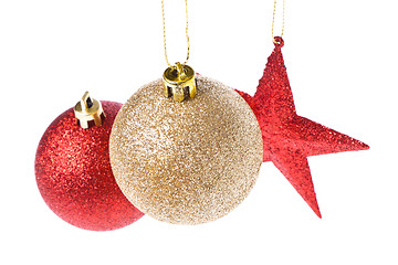 Image showing christmas ball and star