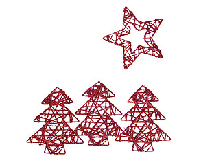 Image showing christmas trees with star