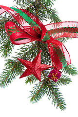 Image showing decorated christmas branch