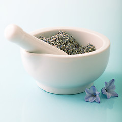 Image showing spa assortment with lavender