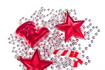 Image showing christmas decoration with tinsel