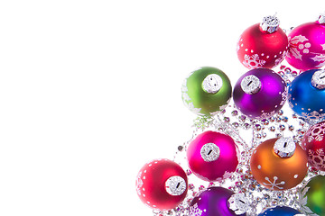 Image showing christmas balls with snowflake symbols