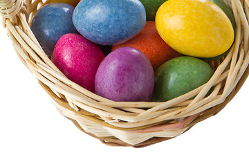 Image showing easter eggs in basket