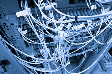 Image showing cables connected to servers 