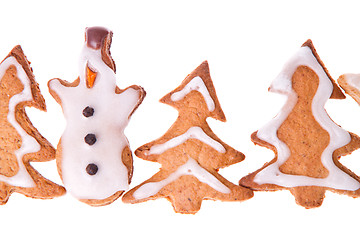 Image showing ginger snowman and tree