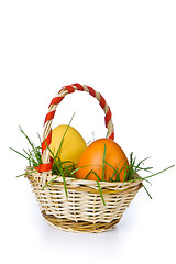 Image showing basket with easter eggs