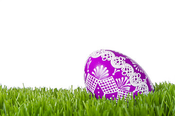 Image showing easter egg in grass