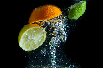 Image showing fruit splash