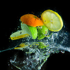 Image showing fruit splash