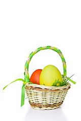 Image showing basket with easter eggs