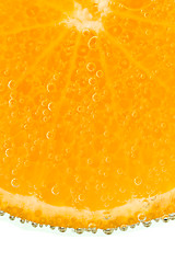 Image showing mandarine with bubbles