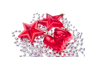 Image showing christmas decoration with tinsel