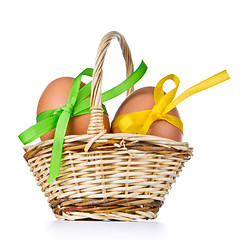 Image showing basket with easter eggs