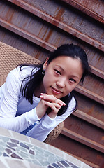 Image showing Korean woman relaxing