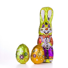 Image showing easter bunny with eggs