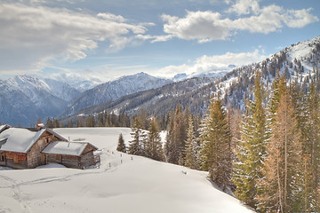 Image showing mountain cabin