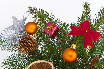 Image showing Christmas tree decorated