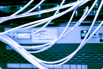 Image showing cables connected to servers 