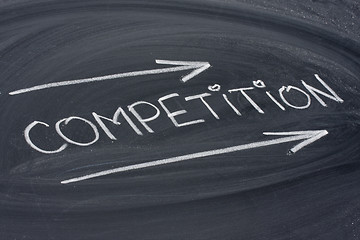 Image showing competition, word on blackboard