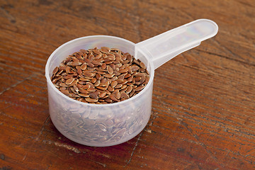 Image showing brown flax seeds