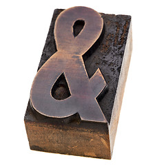 Image showing ampersand in letterpress type