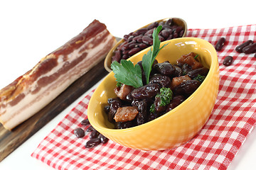 Image showing Beans with bacon