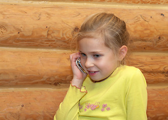 Image showing Girl with mobile.