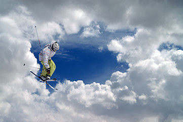 Image showing Freestyle ski jumper