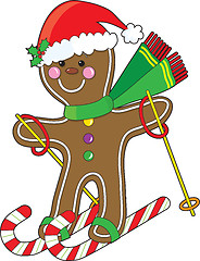 Image showing Gingerbread Skier